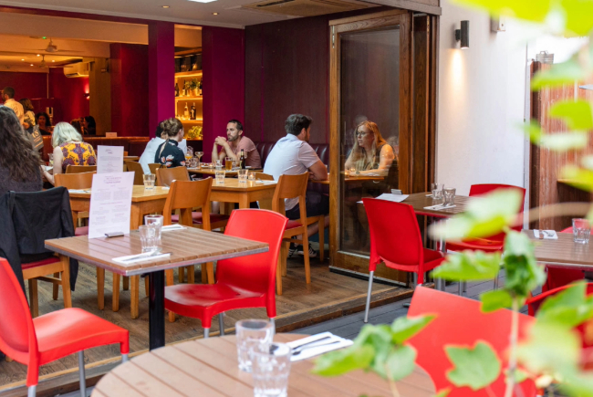 The terrace at terre a terre Brighton